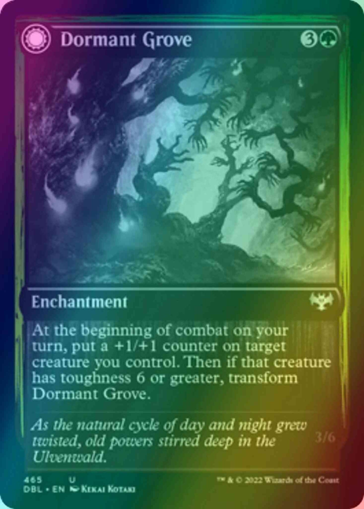 Dormant Grove // Gnarled Grovestrider [465] [Innistrad: Double Feature] [Foil]