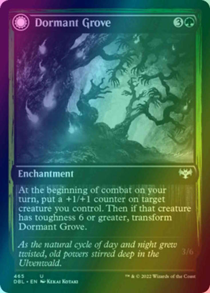 Dormant Grove // Gnarled Grovestrider [465] [Innistrad: Double Feature] [Foil]