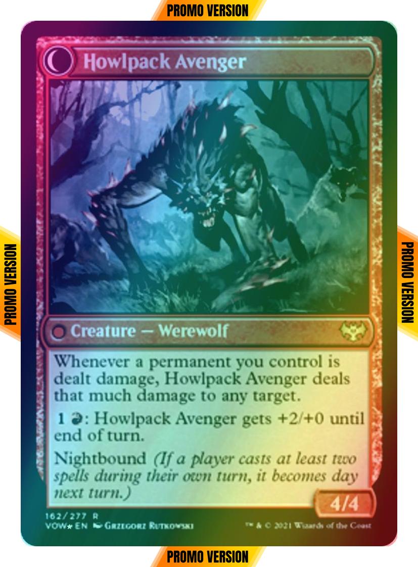 Ill-Tempered Loner // Howlpack Avenger [Prerelease] [162s] [Innistrad: Crimson Vow: Promos] [Foil]