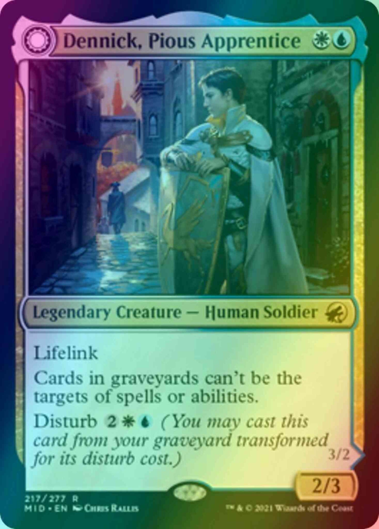 Dennick, Pious Apprentice // Dennick, Pious Apparition [217] [Innistrad: Midnight Hunt] [Foil]