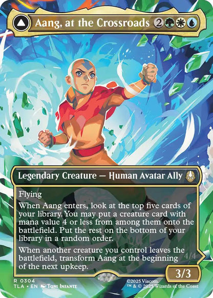 Aang, at the Crossroads // Aang, Destined Savior [304] [Borderless] [Scene] [Avatar: The Last Airbender] [Non-Foil]