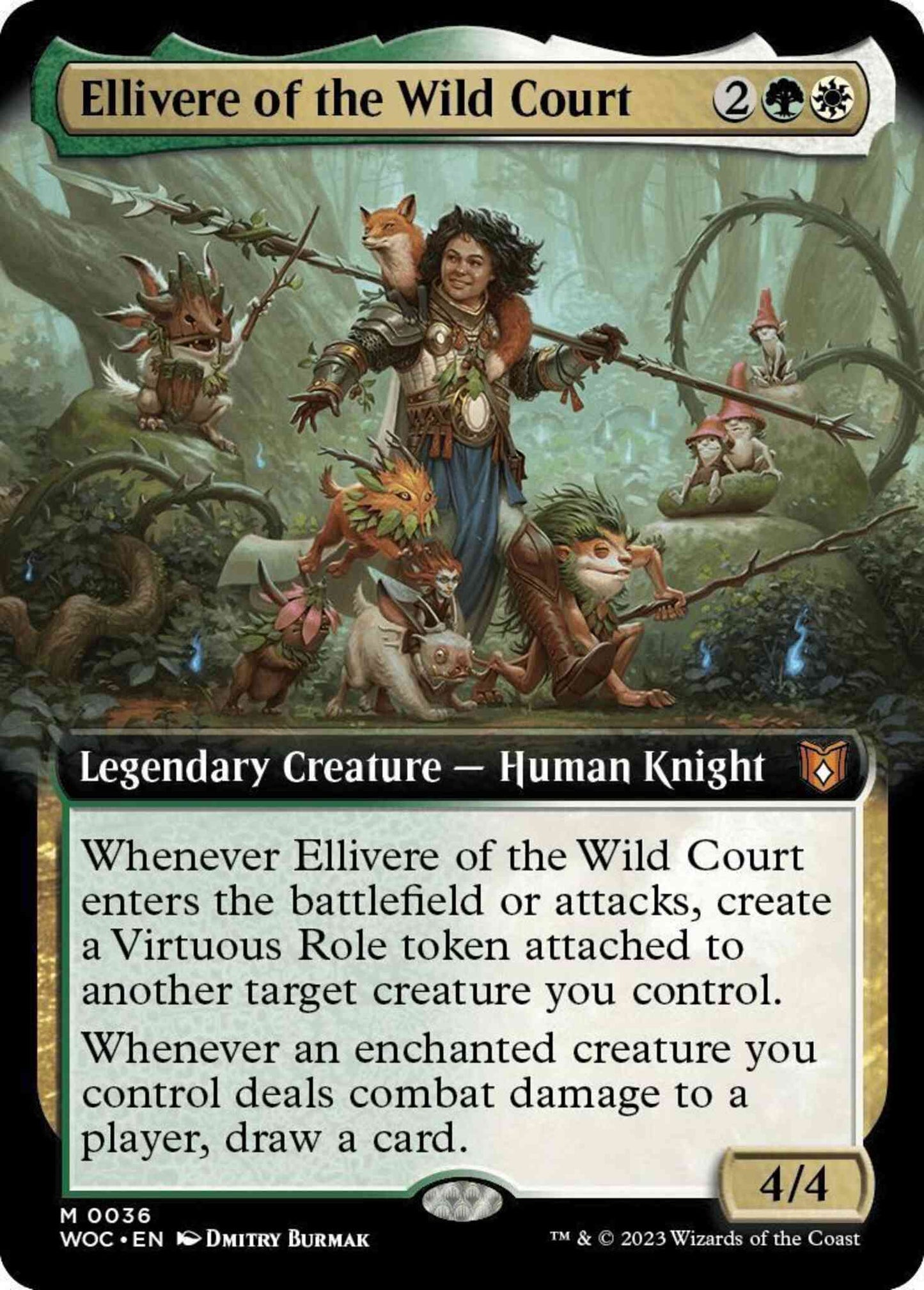 Ellivere of the Wild Court [36] [Extended Art] [Wilds of Eldraine: Commander] [Non-Foil]