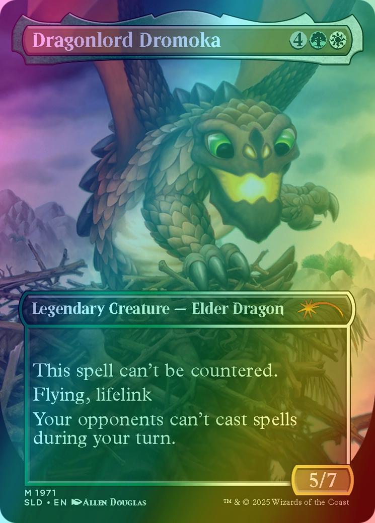 Dragonlord Dromoka // Dragonlord Dromoka [1971] [Borderless] [They Grow Up So Fast] [Secret Lair Drop] [Foil]