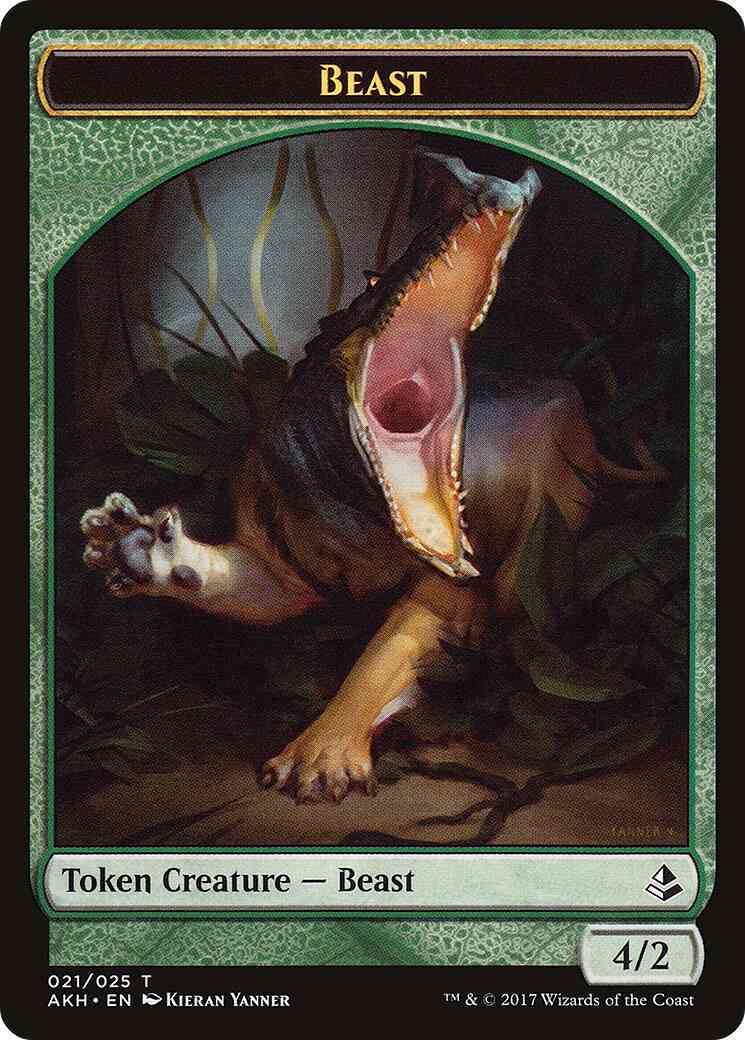 Beast Token (21) // Oketra's Attendant Token (09) [Amonkhet Tokens] [Non-Foil]