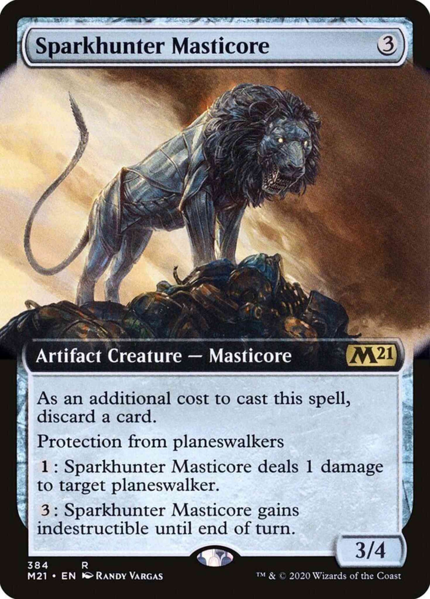Sparkhunter Masticore [384] [Extended Art] [Core Set 2021] [Non-Foil]