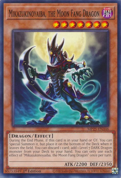 Mikazukinoyaiba, the Moon Fang Dragon - MP25-EN346 - Common - 1st Edition