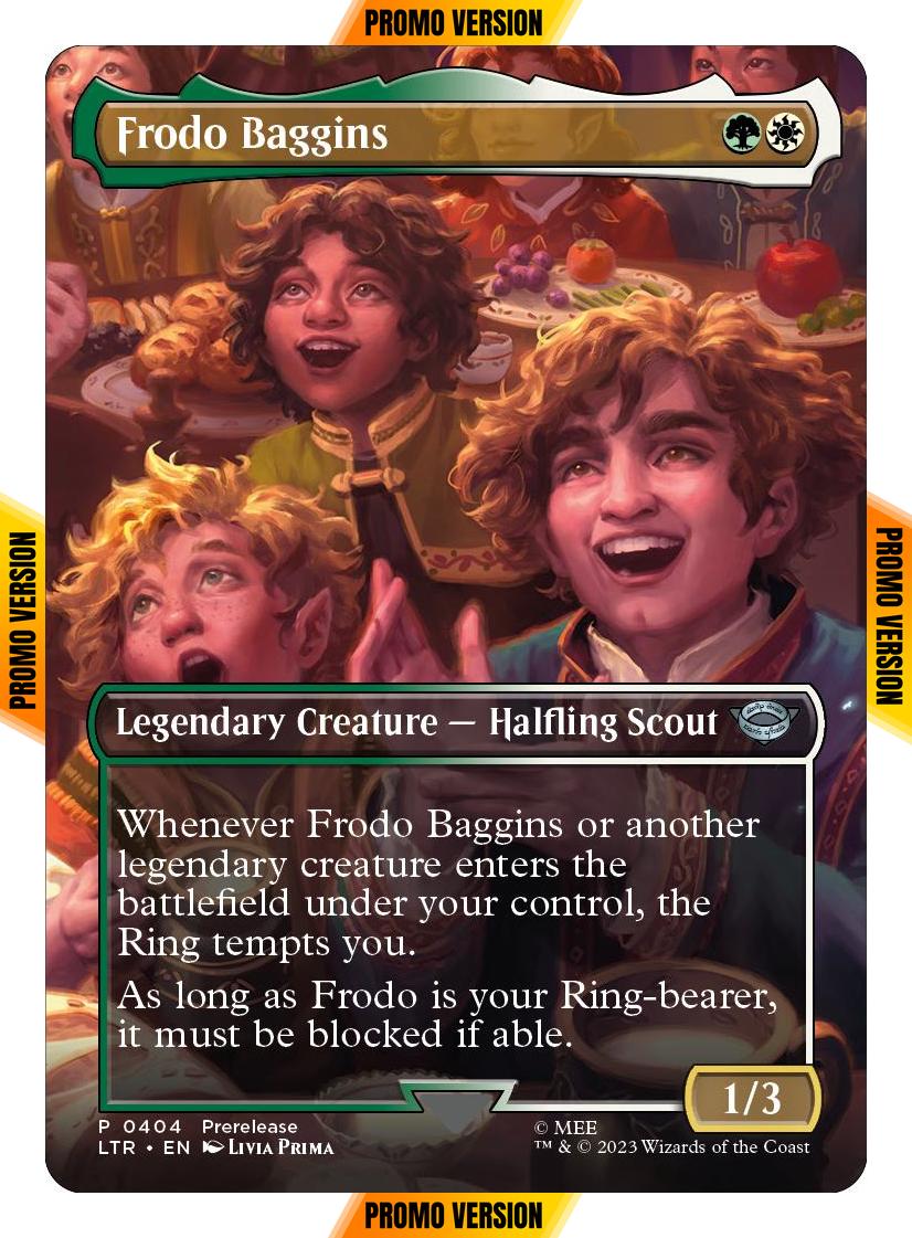 Frodo Baggins [404] [Borderless] [Prerelease] [The Lord of the Rings: Tales of Middle-earth] [Non-Foil]