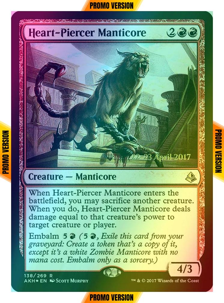 Heart-Piercer Manticore [138s] [Amonkhet Promos] [Foil]