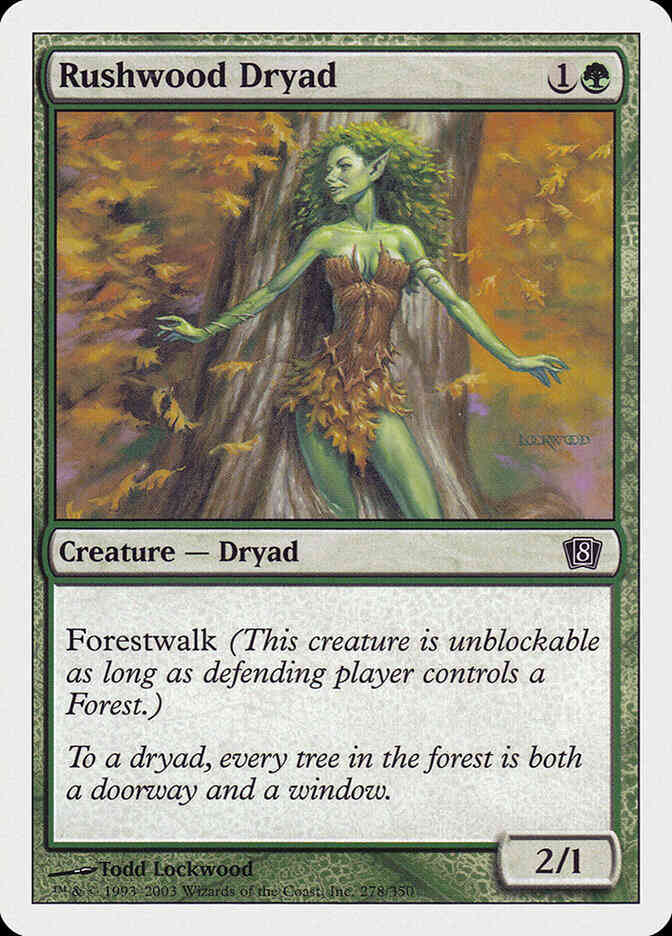 Rushwood Dryad [278] [Eighth Edition] [Non-Foil]