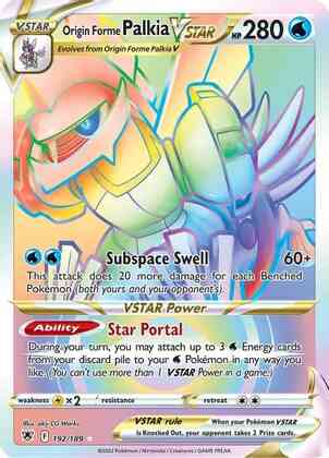 Origin Forme Palkia VSTAR - 192/189 - Rare Secret [swsh10-192] [Secret]