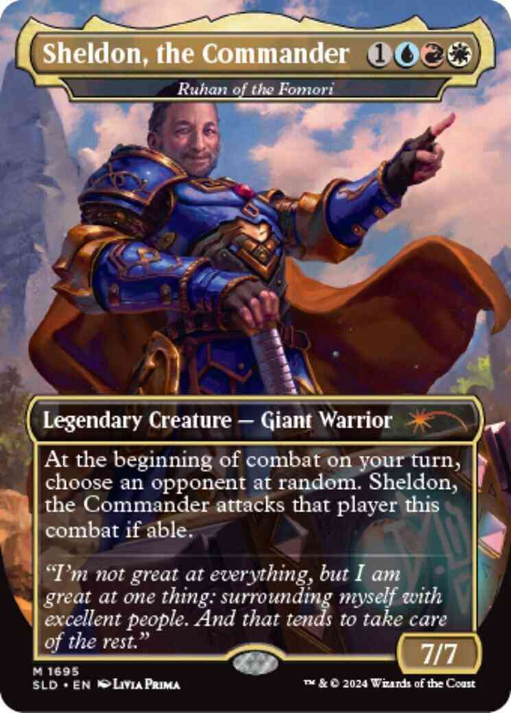 Sheldon, the Commander - Ruhan of the Fomori [1695] [Borderless] [Sheldon's Spellbook] [Secret Lair Drop] [Non-Foil]