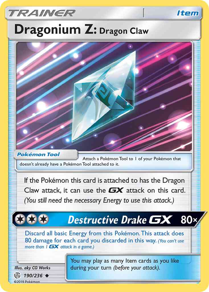 Dragonium Z: Dragon Claw - 190/236 - Uncommon [sm12-190] [Reverse Holo]
