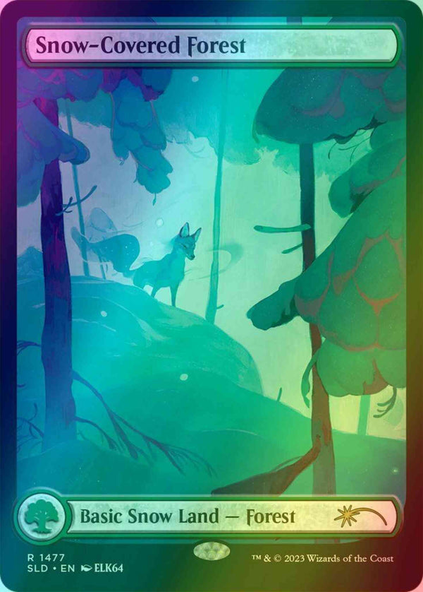Snow-Covered Forest [1477] [Full Art] [Paradise Frost] [Secret Lair Drop] [Foil]