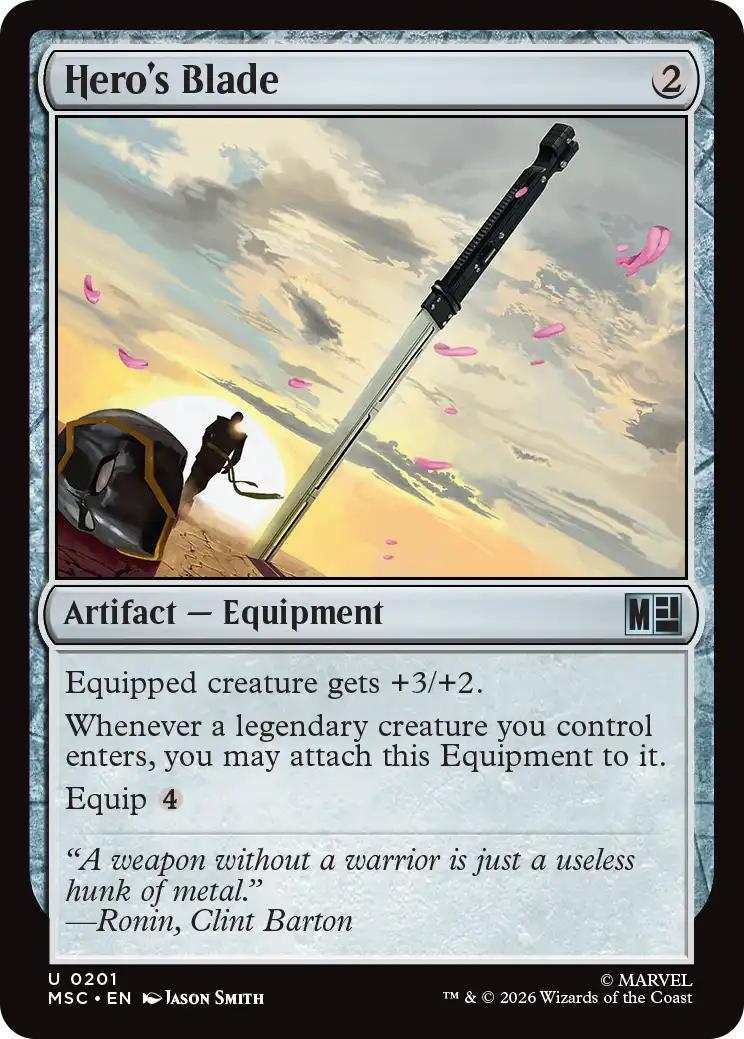 Hero's Blade [201] [Marvel Super Heroes: Commander] [Non-Foil]