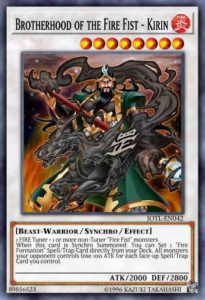 Brotherhood of the Fire Fist - Kirin - JOTL-EN042 - Rare - Unlimited