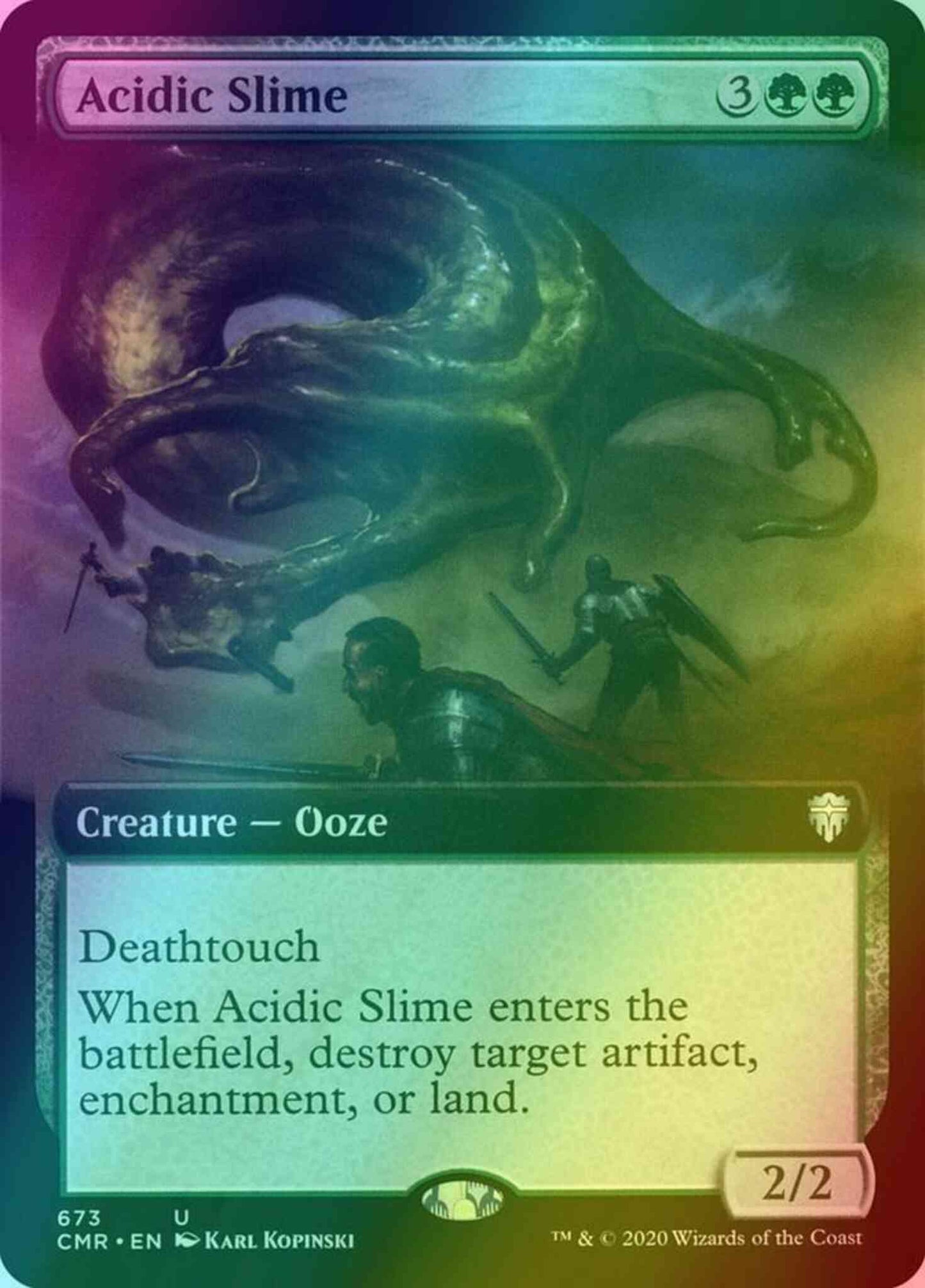 Acidic Slime [673] [Extended Art] [Commander Legends] [Foil]