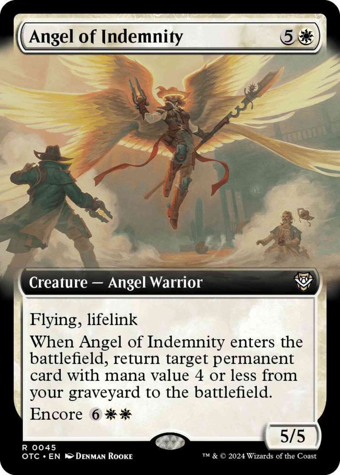 Angel of Indemnity [45] [Extended Art] [Outlaws of Thunder Junction: Commander] [Non-Foil]