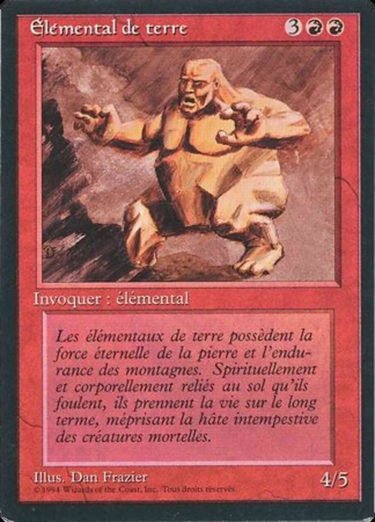 Earth Elemental - French [146] [Foreign Black Border: French] [Non-Foil]
