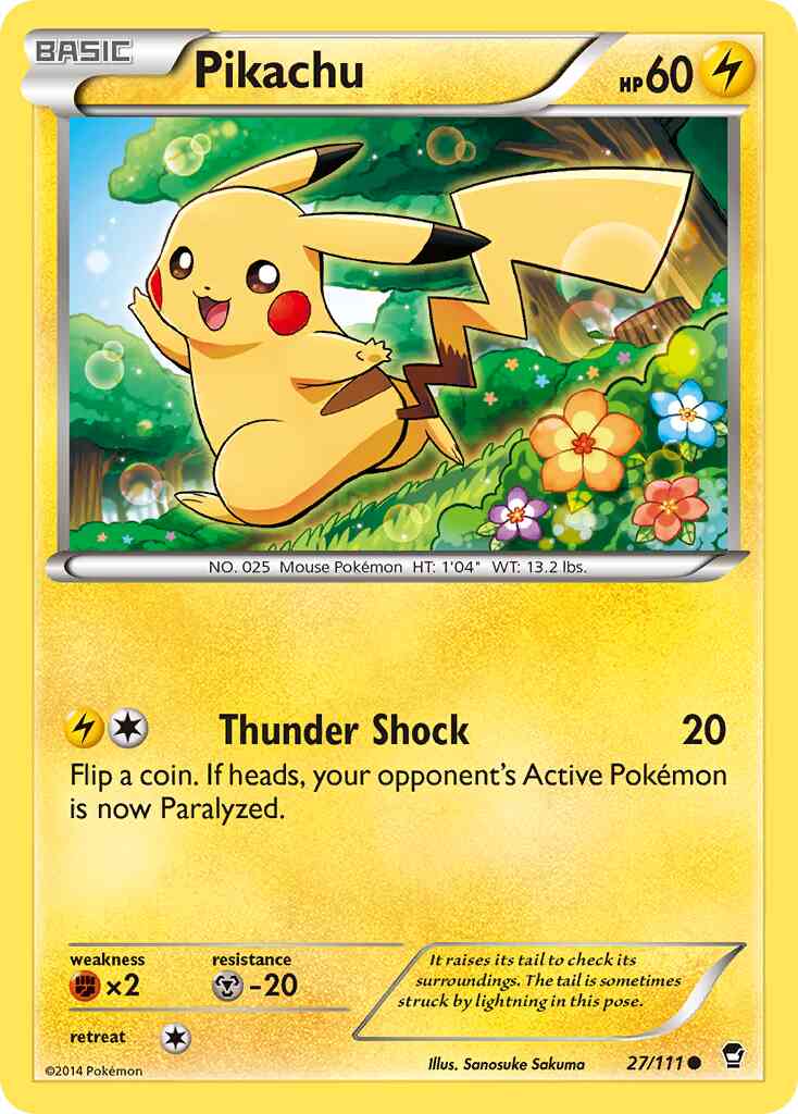 Pikachu - 27/111 - Common [xy3-27] [Non-Holo]