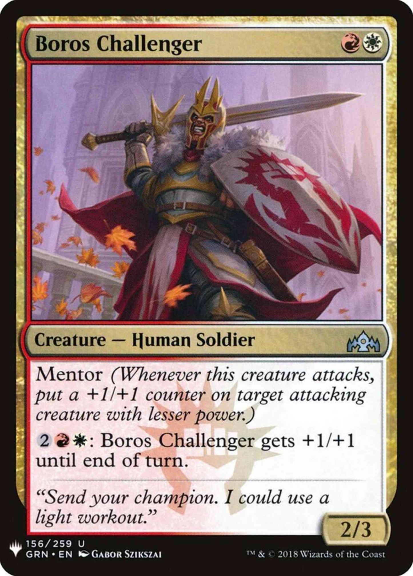 Boros Challenger [GRN-156] [The List] [Non-Foil]