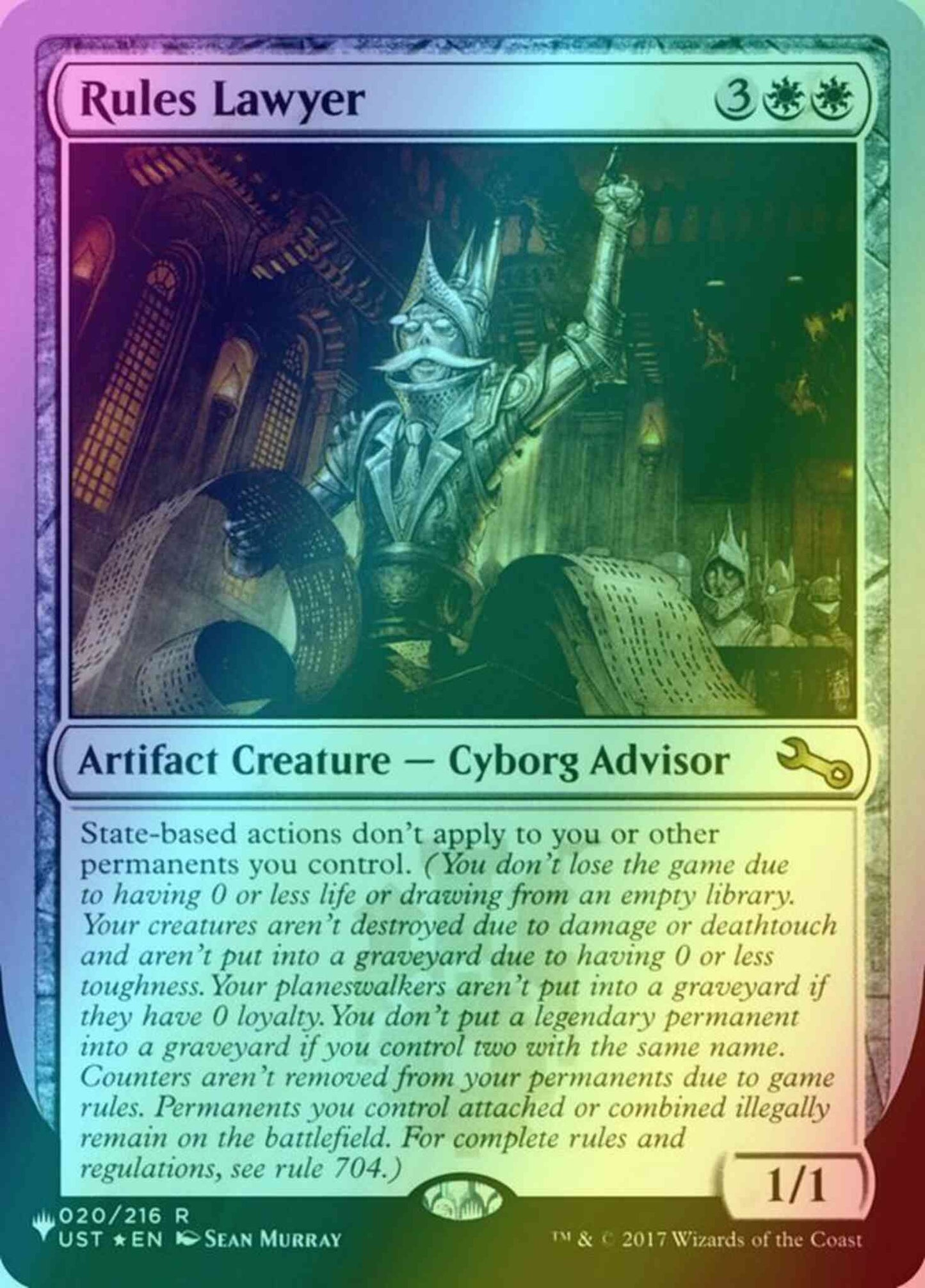 Rules Lawyer [7] [UST Set Symbol] [The List: Unfinity Foil Edition] [Foil]