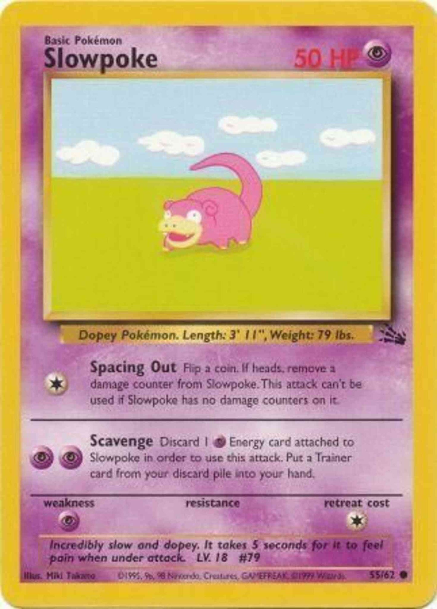 Slowpoke - 55/62 - Common - Unlimited [base3U-55] [Non-Holo]