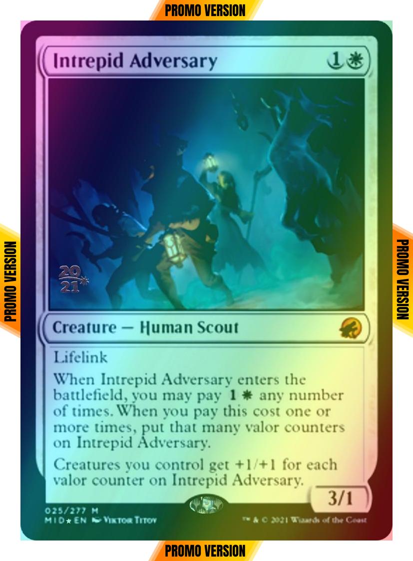 Intrepid Adversary [Prerelease] [25s] [Innistrad: Midnight Hunt Promos] [Foil]