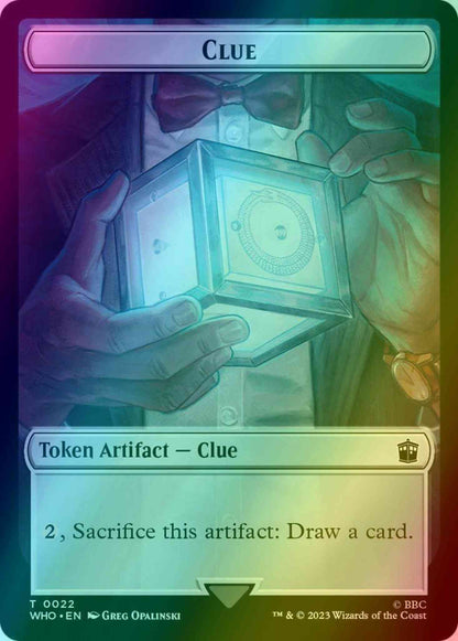 Clue Token (22) // Fish Token (10) [Universes Beyond: Doctor Who: Tokens] [Foil]