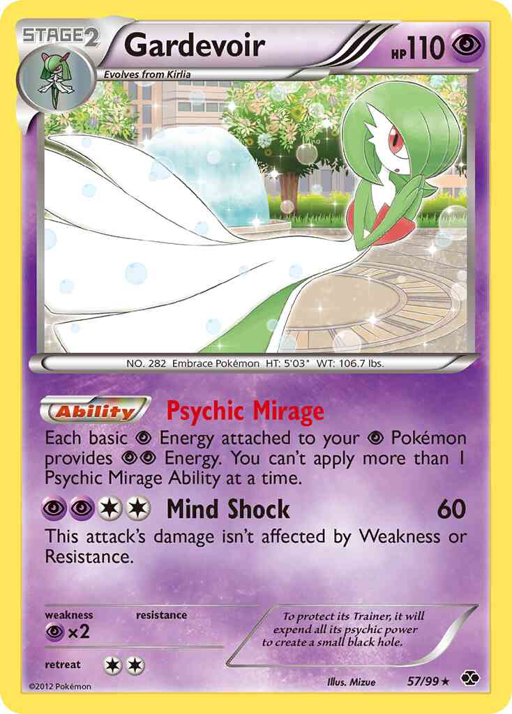 Gardevoir - 57/99 - Rare Holo [bw4-57] [Reverse Holo]