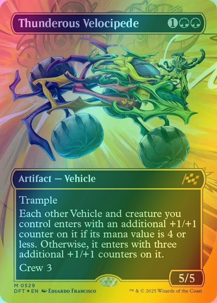 Thunderous Velocipede [529] [Borderless] [Revved Up] [Aetherdrift] [First-place Foil]