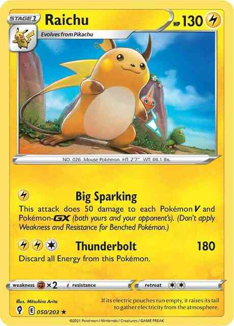 Raichu - 050/203 - Rare Holo [swsh7-050] [Holo]