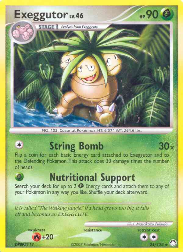 Exeggutor - 24/123 - Rare [dp2-24] [Reverse Holo]