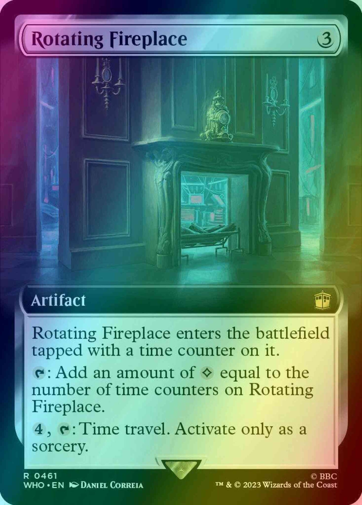 Rotating Fireplace [461] [Extended Art] [Universes Beyond: Doctor Who] [Foil]