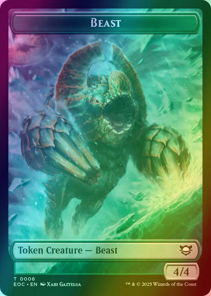 Beast Token (06) // Thopter Token (16) [Edge of Eternities: Commander: Tokens] [Foil]