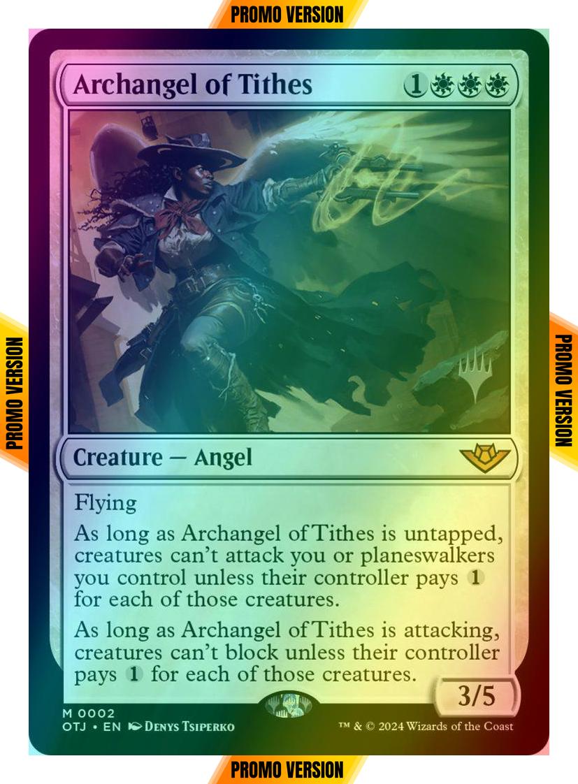Archangel of Tithes [2p] [Promo Pack] [Outlaws of Thunder Junction: Promos] [Foil]