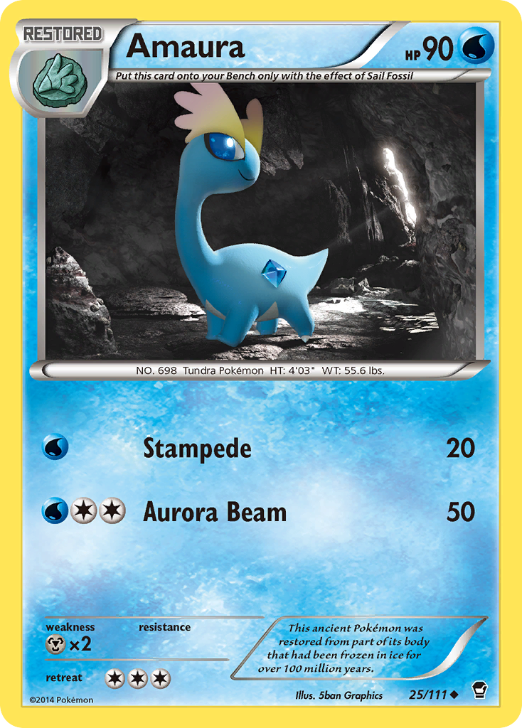 Amaura - Alternate Holo  - 25/111 - Uncommon [xy3-25] [Holo]