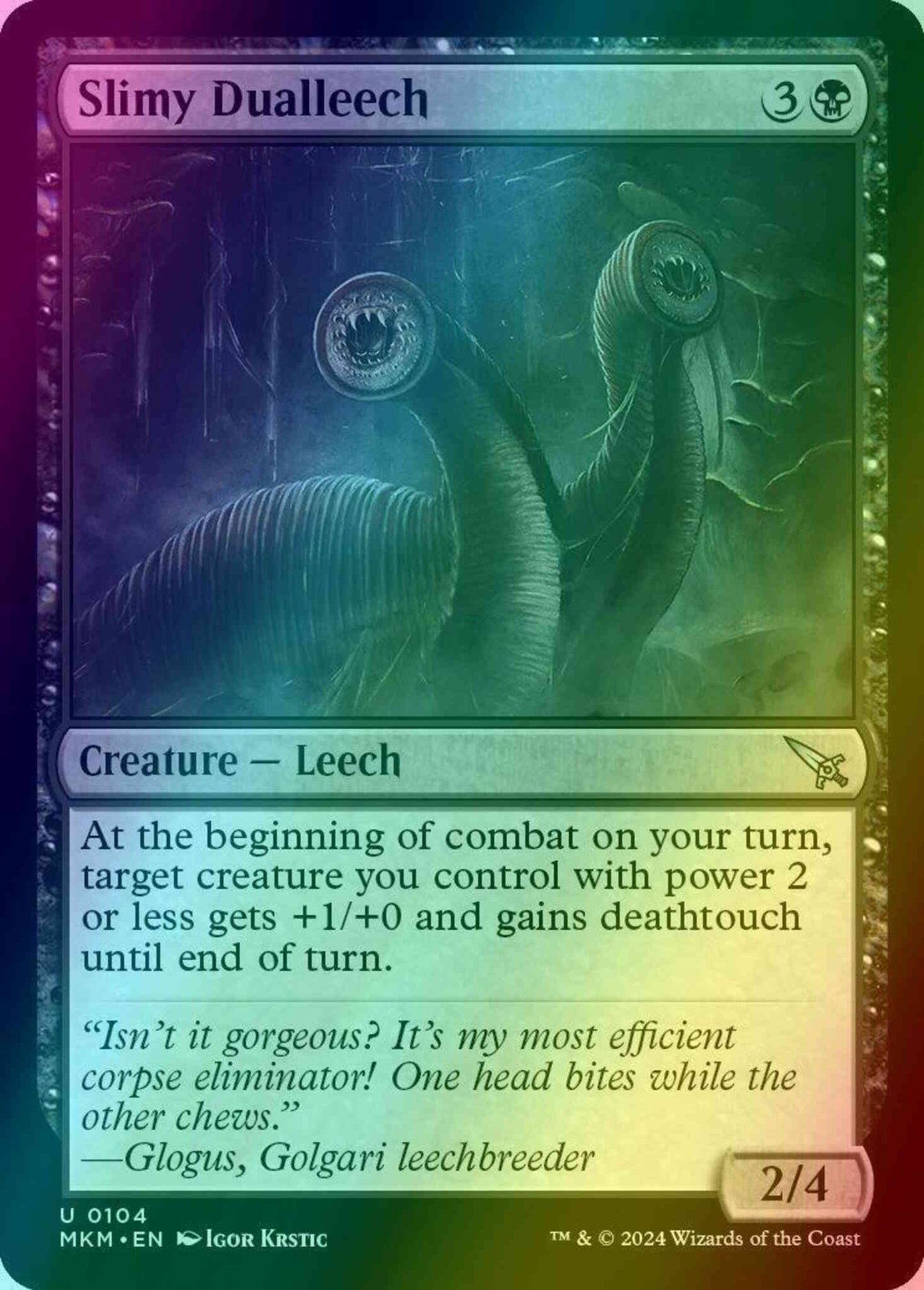 Slimy Dualleech [104] [Murders at Karlov Manor] [Foil]
