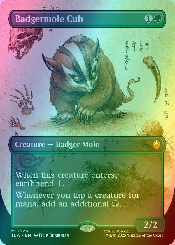 Badgermole Cub [326] [Borderless] [Field Notes] [Avatar: The Last Airbender] [Foil]