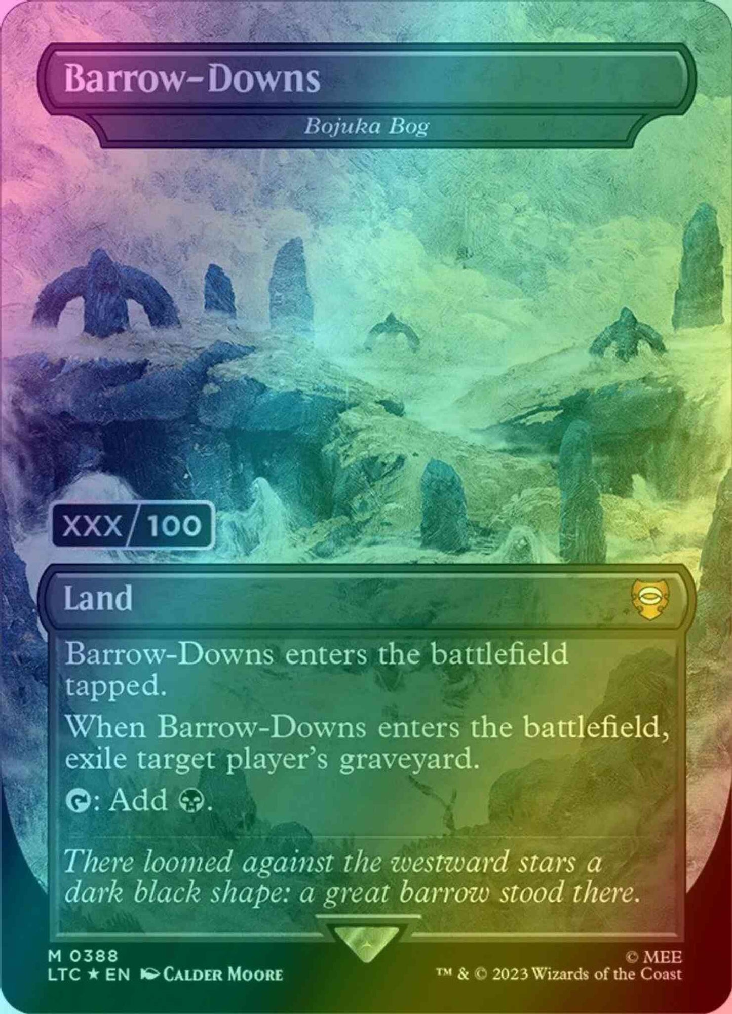 Barrow-Downs - Bojuka Bog - Serial Numbered [388z] [Borderless] [Realms and Relics] [The Lord of the Rings: Tales of Middle-earth: Commander] [Foil]