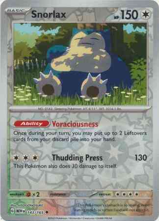 Snorlax - 143/165 - Uncommon [sv035-143] [Reverse Holo]