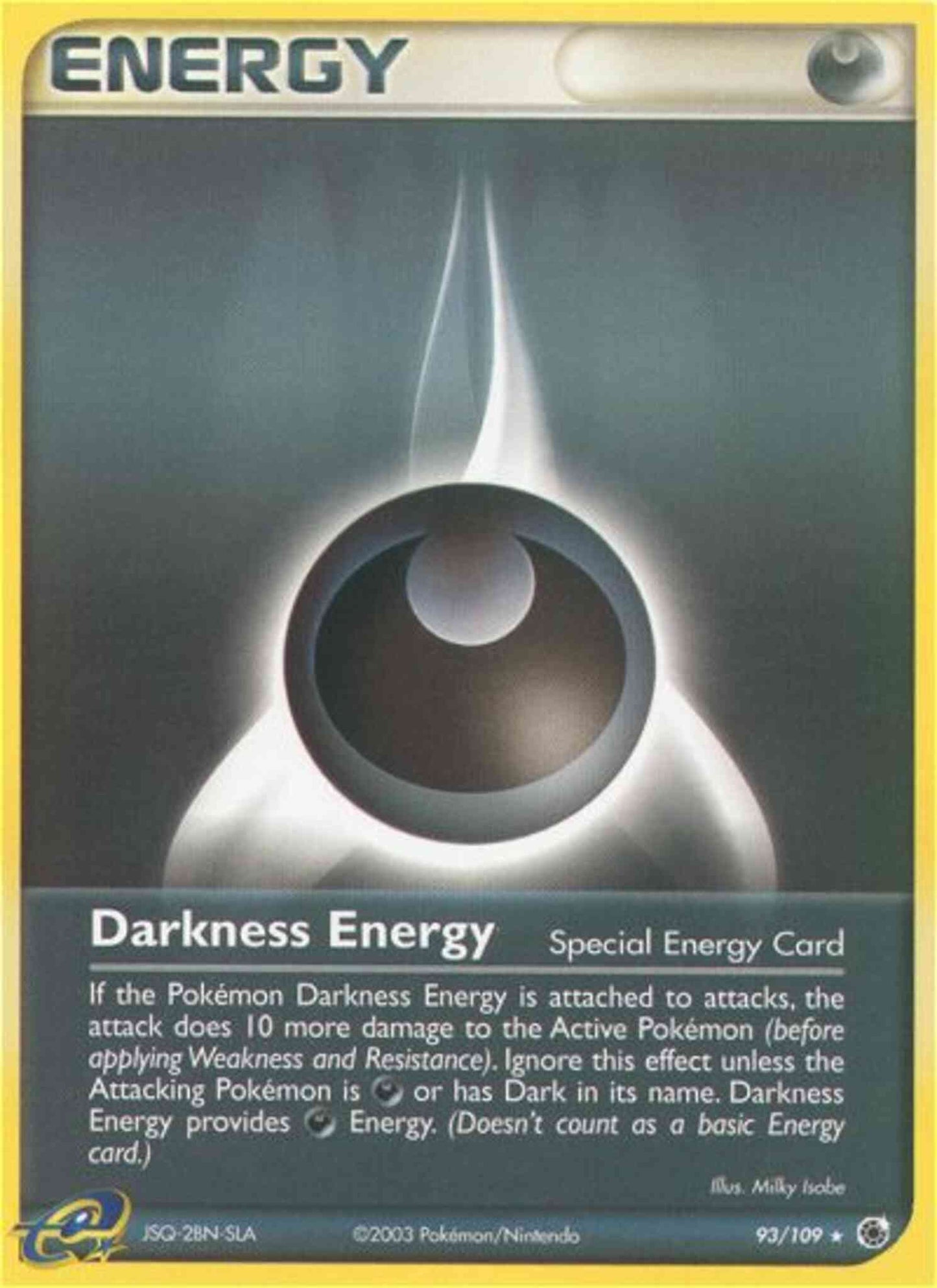 Darkness Energy - 93/109 - Rare [ex1-93] [Reverse Holo]