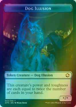 Dog Illusion Token (03) // Ellywick Tumblestrum Emblem (16) [Adventures in the Forgotten Realms: Tokens] [Foil]