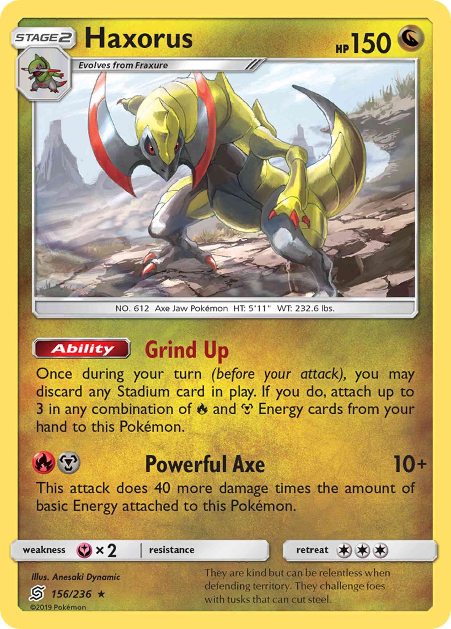Haxorus - 156/236 - Rare Holo [sm11-156] [Reverse Holo]
