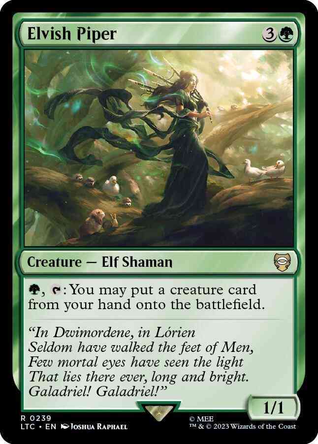 Elvish Piper [239] [The Lord of the Rings: Tales of Middle-earth: Commander] [Non-Foil]