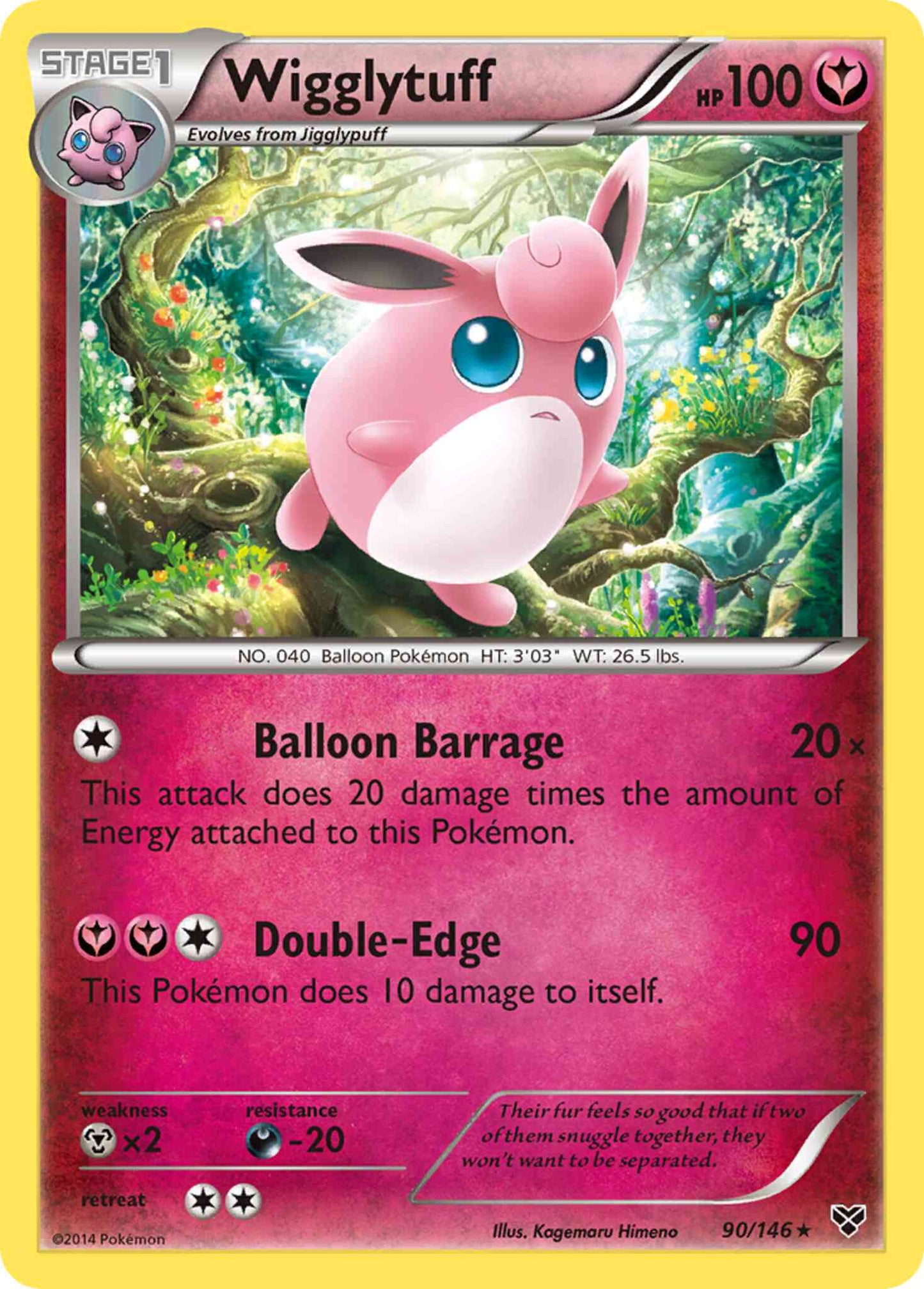 Wigglytuff - 90/146 - Rare [xy1-90] [Reverse Holo]