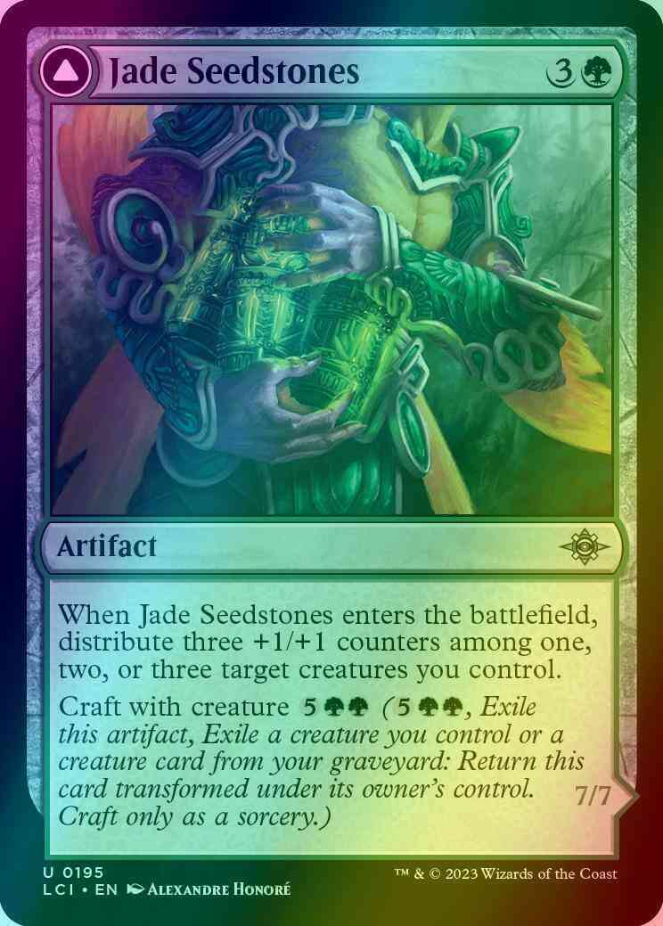 Jade Seedstones // Jadeheart Attendant [195] [The Lost Caverns of Ixalan] [Foil]