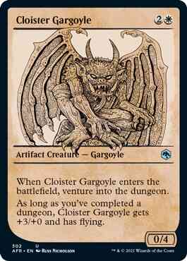 Cloister Gargoyle [302] [Rulebook Showcase] [Adventures in the Forgotten Realms] [Non-Foil]