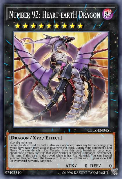 Number 92: Heart-eartH Dragon - CBLZ-EN045 - Ultra Rare - 1st Edition
