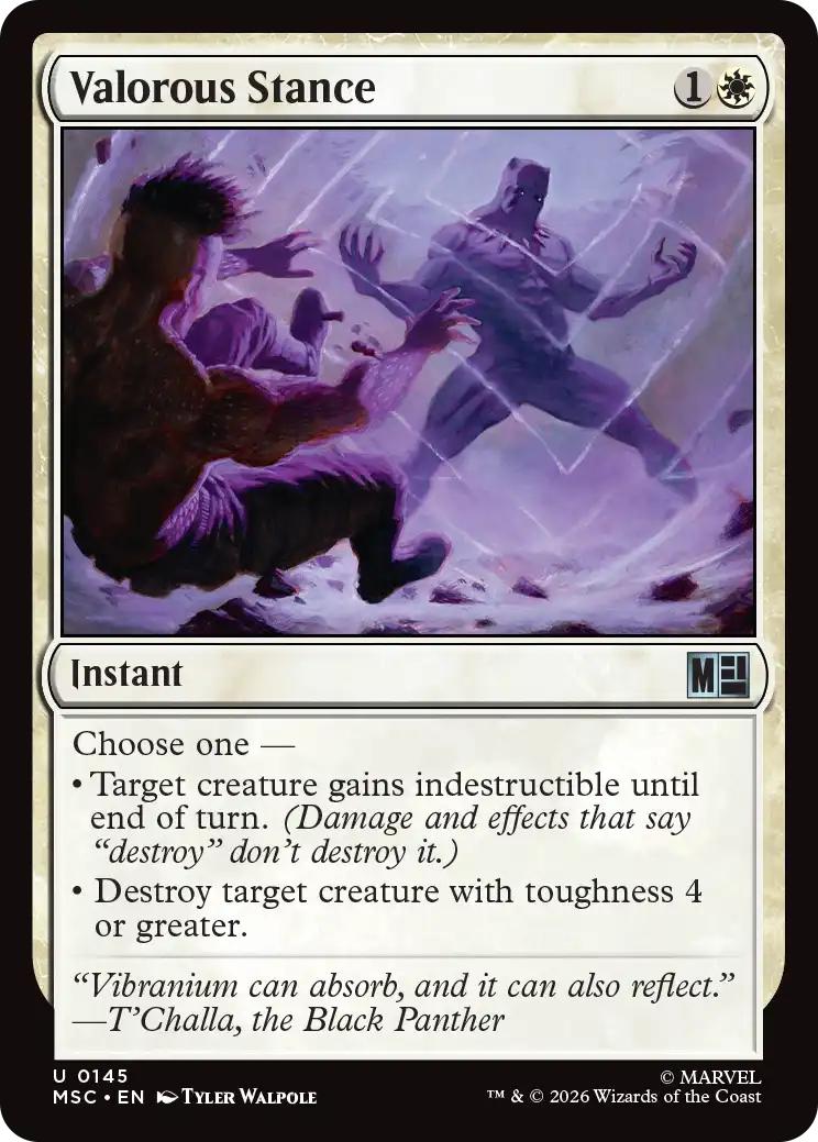 Valorous Stance [145] [Marvel Super Heroes: Commander] [Non-Foil]