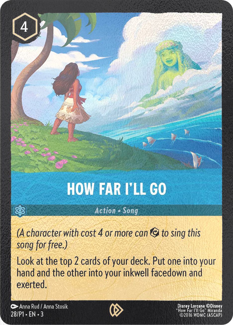 How Far I'll Go - 28/P1 [Disney Lorcana Promo Cards] [Cold Foil]